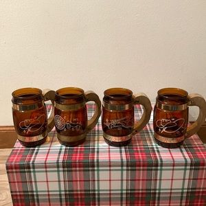 Vintage western Siesta Ware Amber glasses set of 4